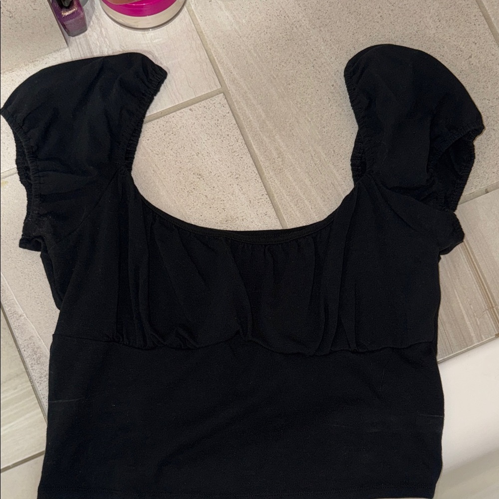 Hollister Women's Black Sleeve Shirt